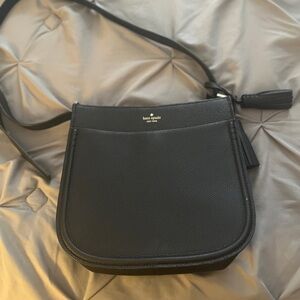 Kate Spade Black Leather Messenger Bag